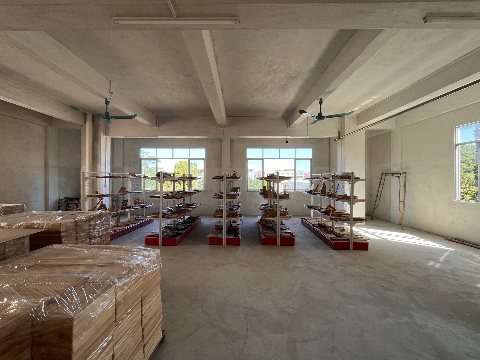 Wooden kitchenware sample showroom